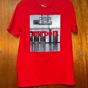Nike  Red Just Do It Tee. Size Medium
